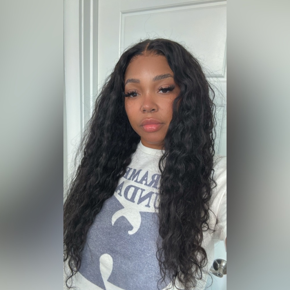 Natural Black Water wave wig (B)